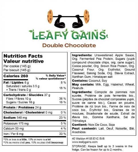 Leafy Gains Double Chocolate Cookies (12)